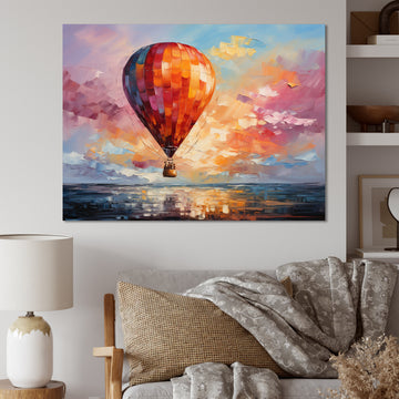 Colorful Air balloon Views I - Hot Air Balloon Canvas Wall Art